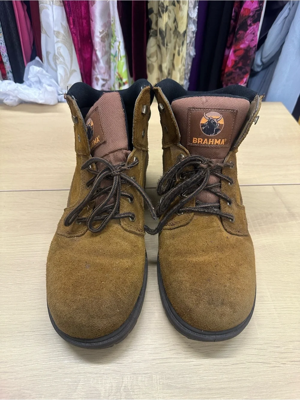 Brahama Men’s Brown Laceup Waterproof Boots Size 13W EUC